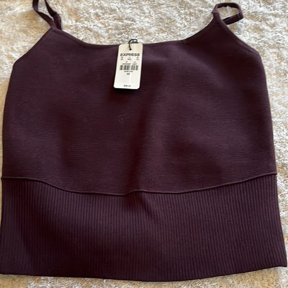NWT Express dark plum sweater cami.  XS